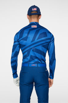 Men | Rene Print Baselayer | US Golf Blue