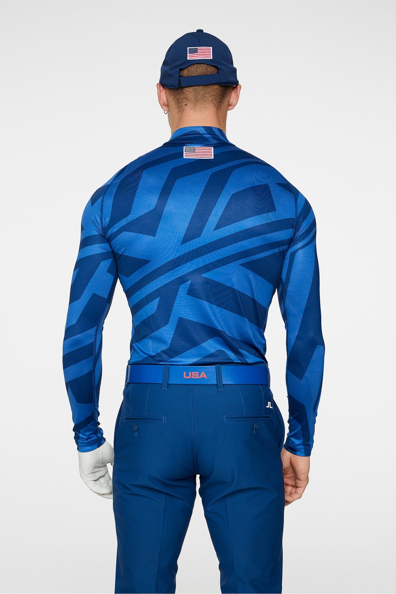 Men | Rene Print Baselayer | US Golf Blue
