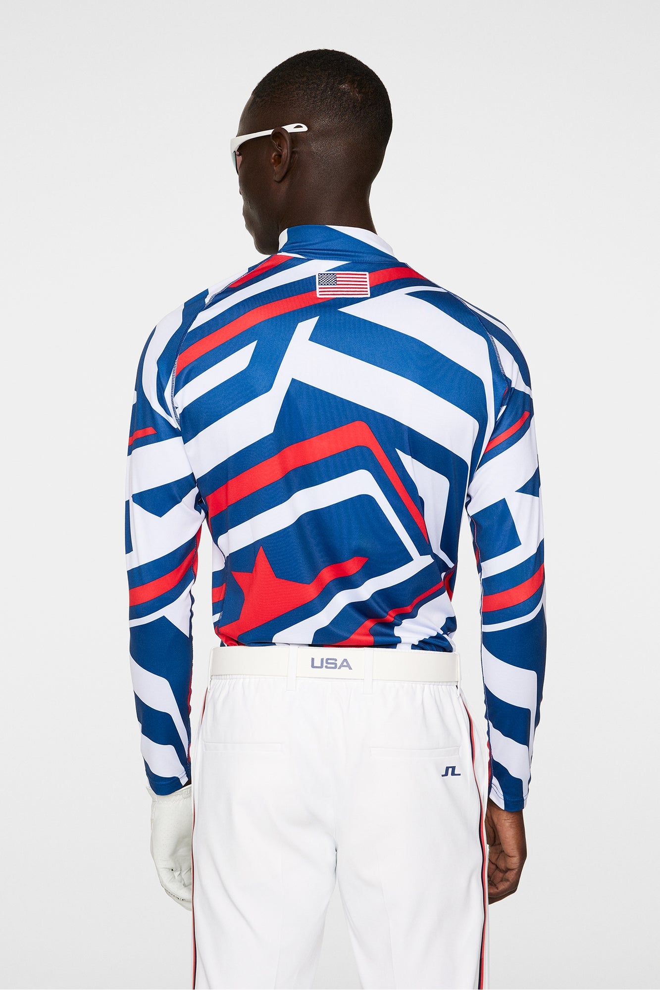 Men | Rene Print Baselayer | US Golf Red