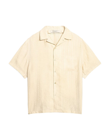 Men | Short-Sleeved Shirt Parchment-Colored Linen | Parchment