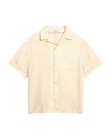 Men | Short-Sleeved Shirt Parchment-Colored Linen | Parchment