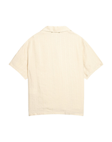 Men | Short-Sleeved Shirt Parchment-Colored Linen | Parchment