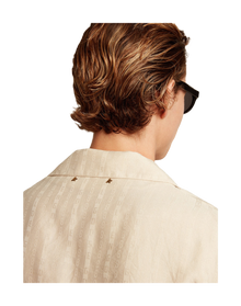Men | Short-Sleeved Shirt Parchment-Colored Linen | Parchment