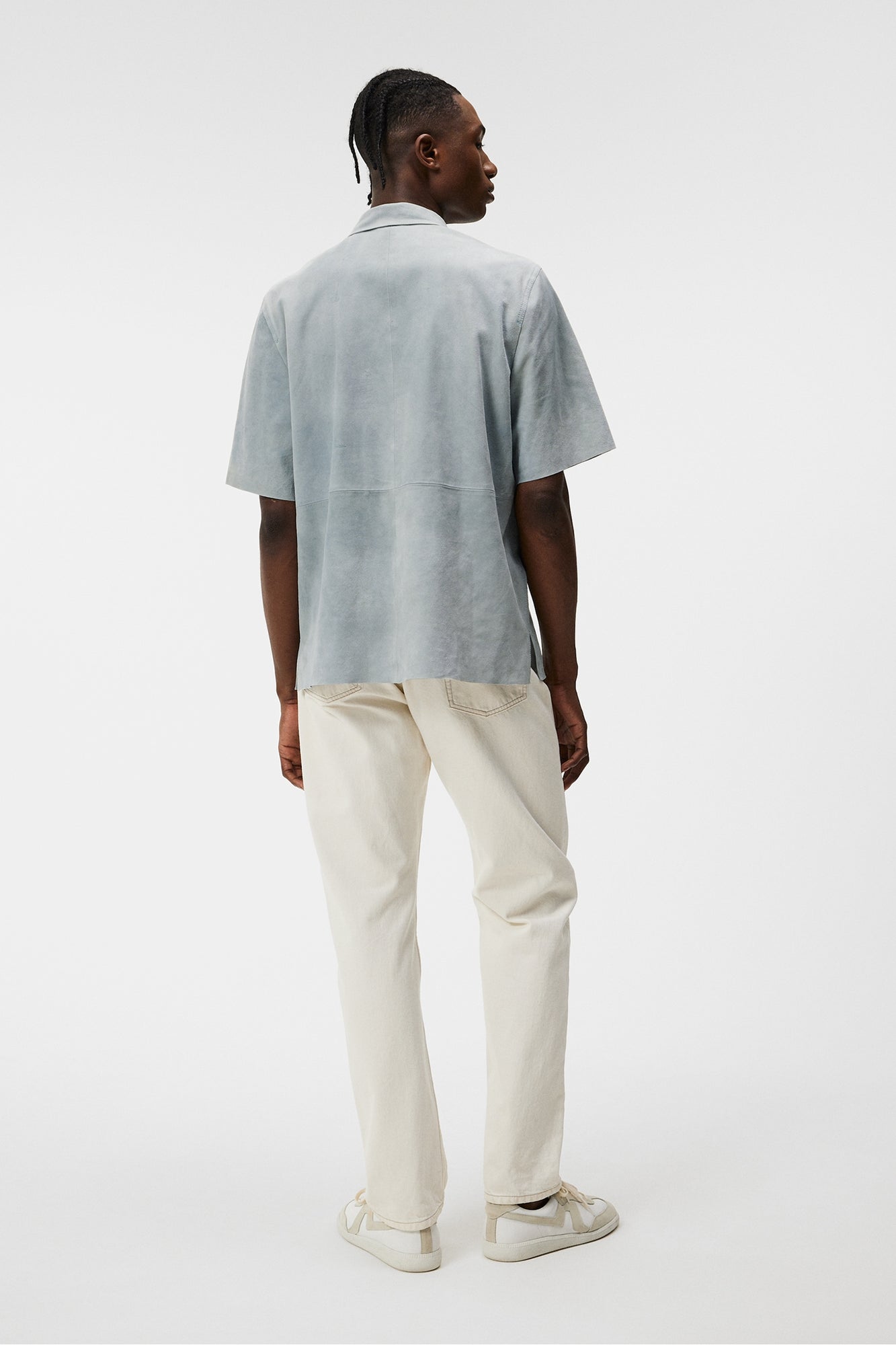 Men | Shorty SS Suede Shirt | Drea | Dream Blue