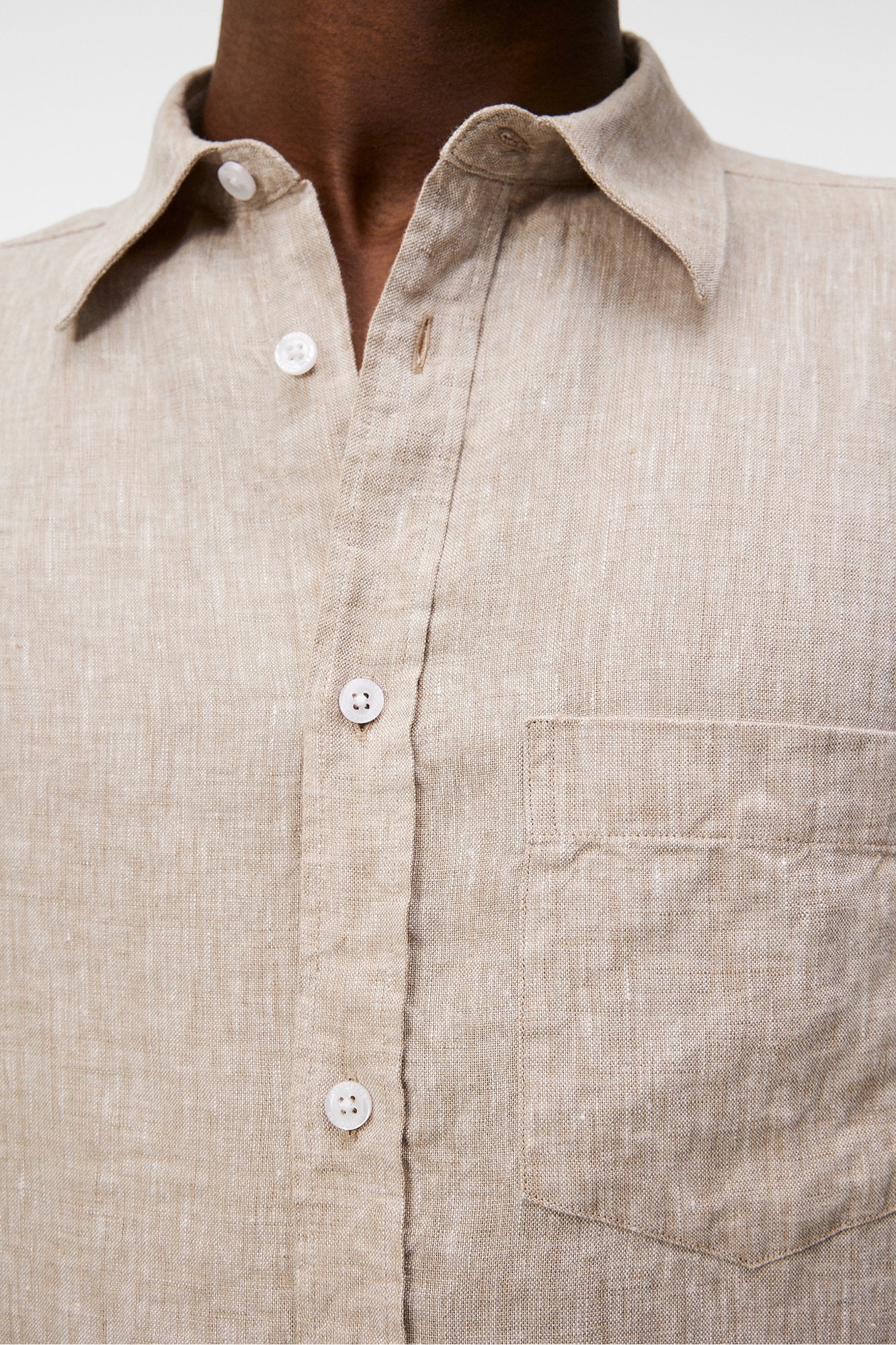 Men | Slils Linen Melange Shirt | Batique Khaki