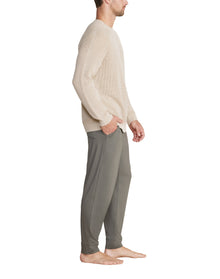 Men | Sunbleached Ribbed Pullover | Stone