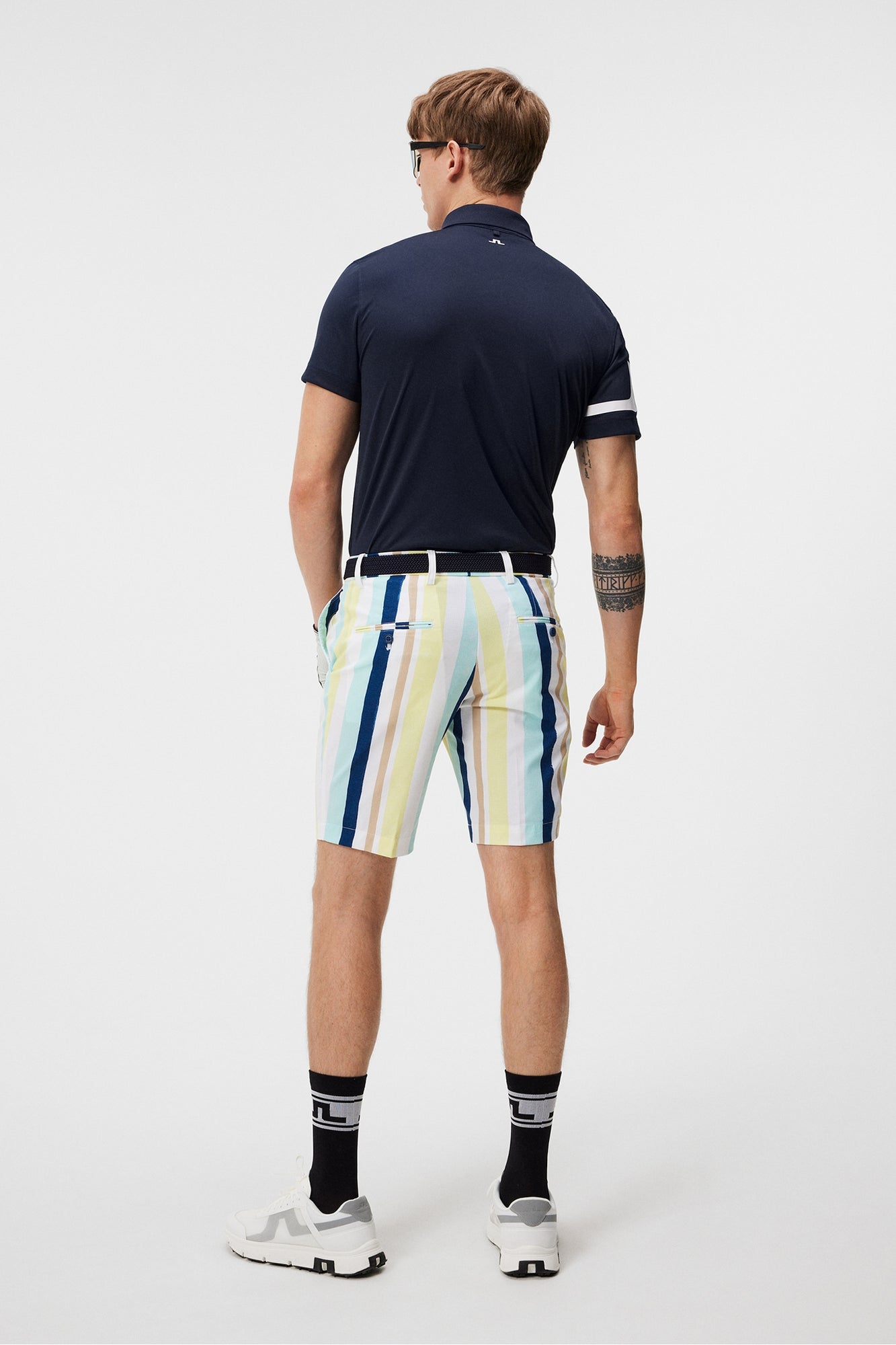 Men | Tiprint Shorts | Painted Stripe Wax Yellow