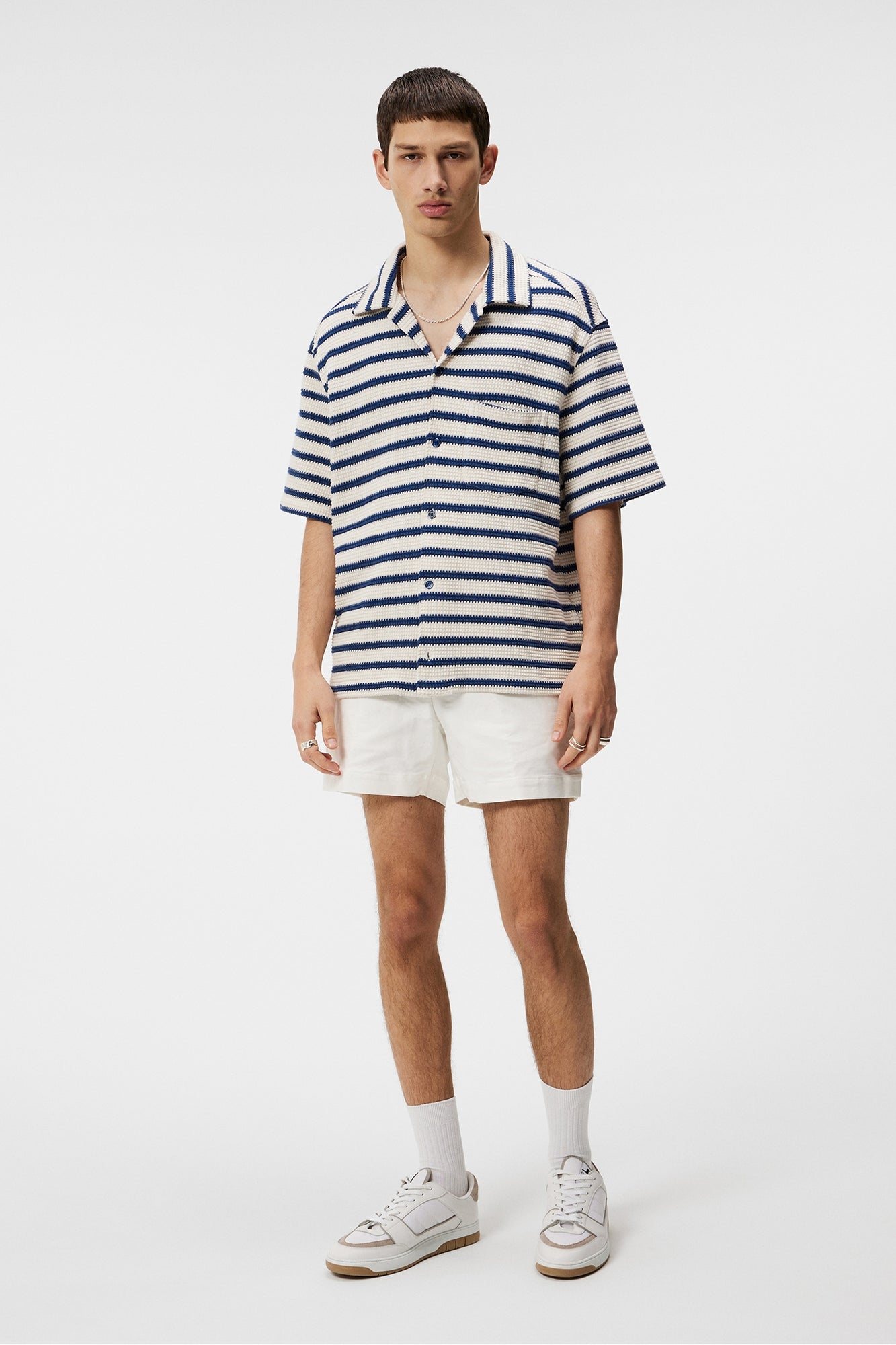 Men | Tiro Resort Stripe Shirt | Estate Blue