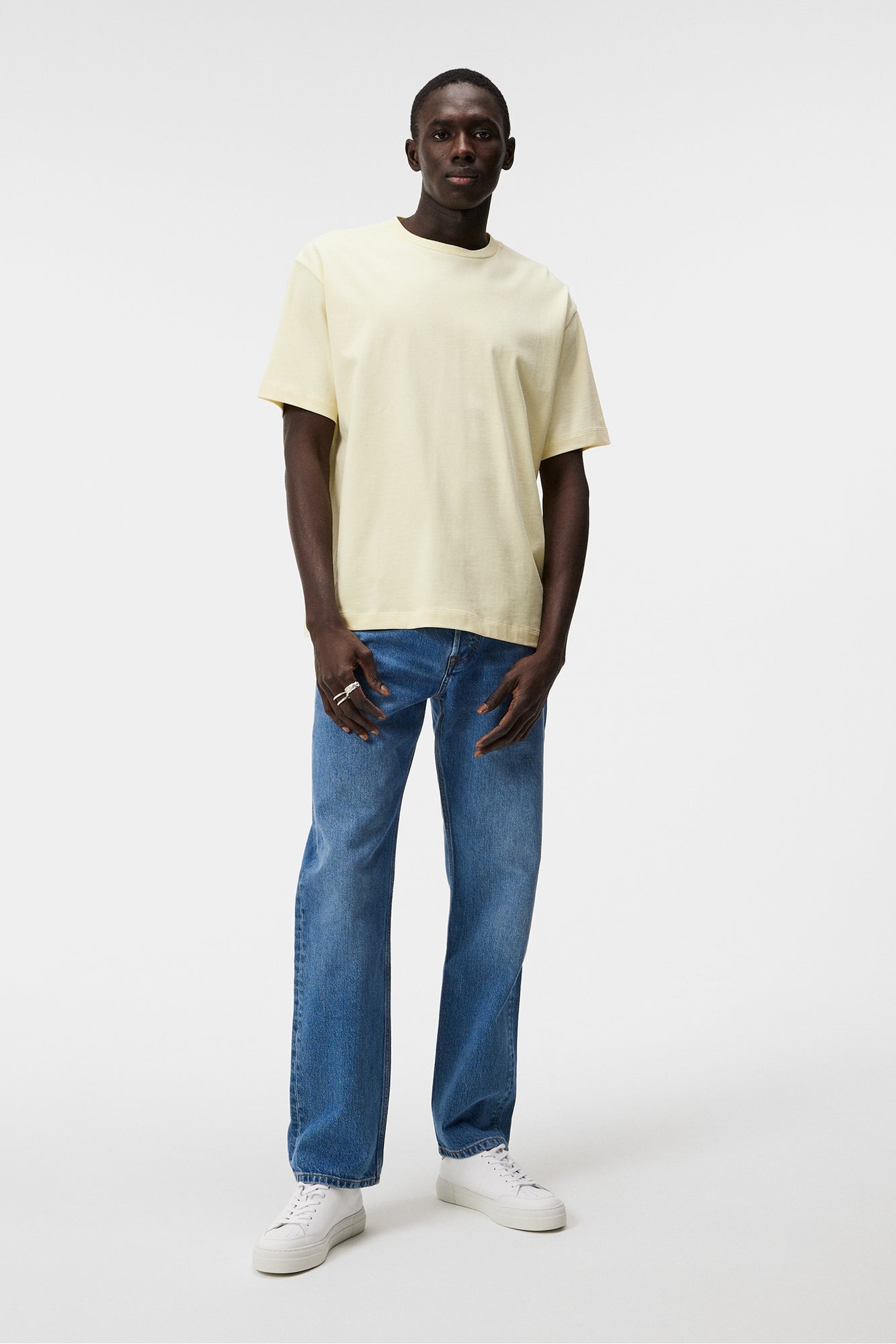 Men | Tjorn Boxy Heavyweight T-Shirt | Pear Sorbet
