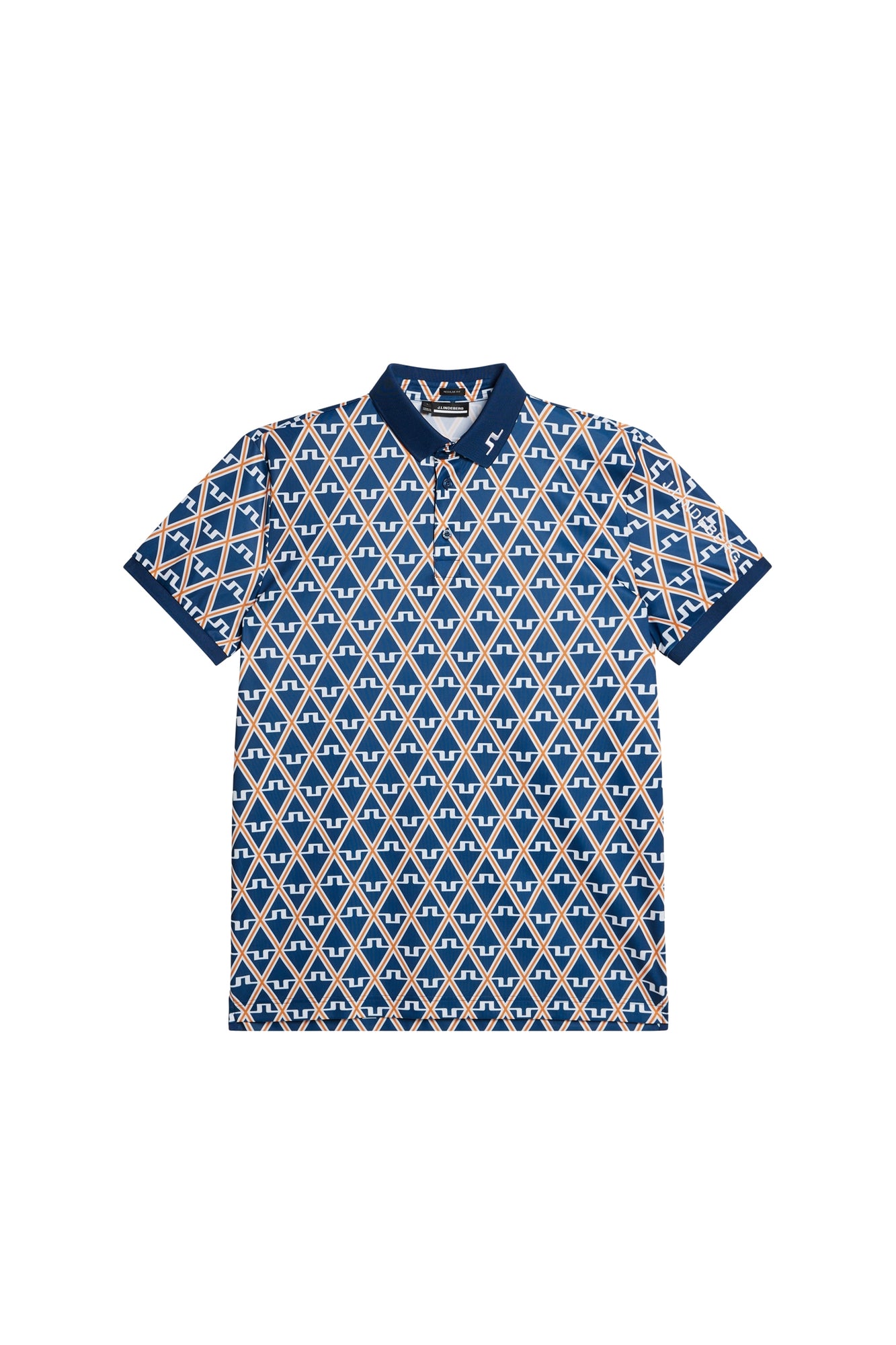 Men | Tour Tech Reg Fit Print Polo | Estate Blue Diamond