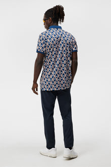 Men | Tour Tech Reg Fit Print Polo | Estate Blue Diamond
