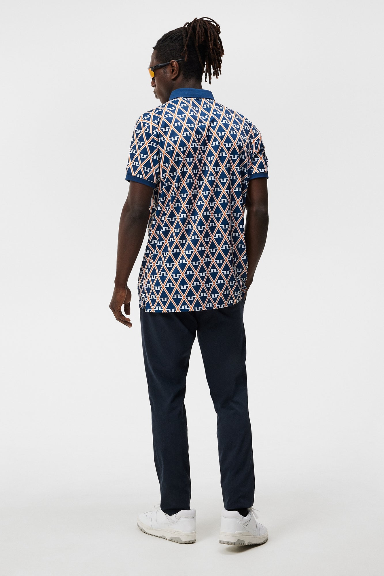 Men | Tour Tech Reg Fit Print Polo | Estate Blue Diamond