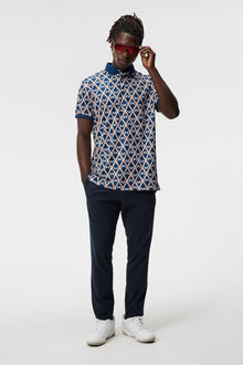 Men | Tour Tech Reg Fit Print Polo | Estate Blue Diamond