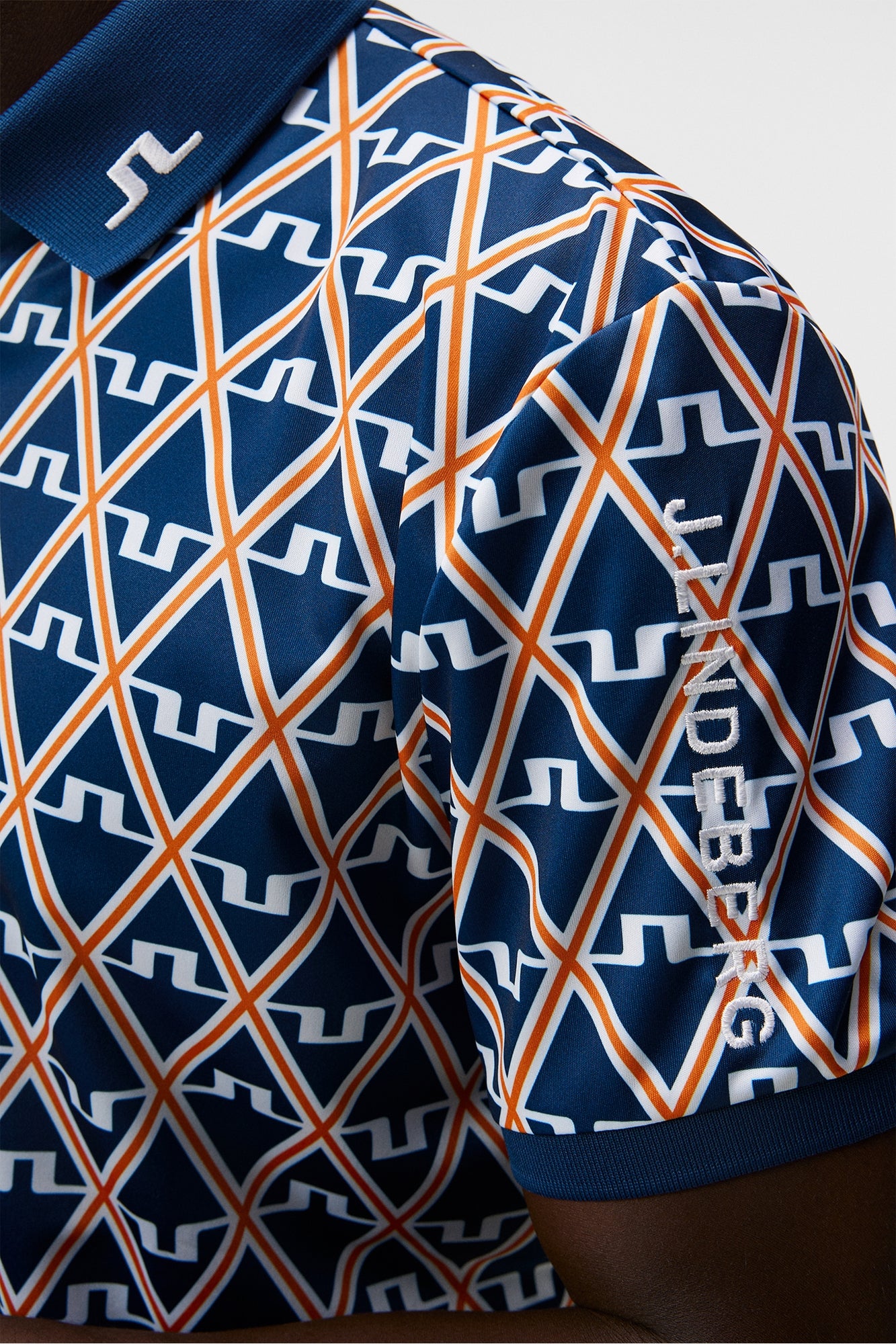 Men | Tour Tech Reg Fit Print Polo | Estate Blue Diamond