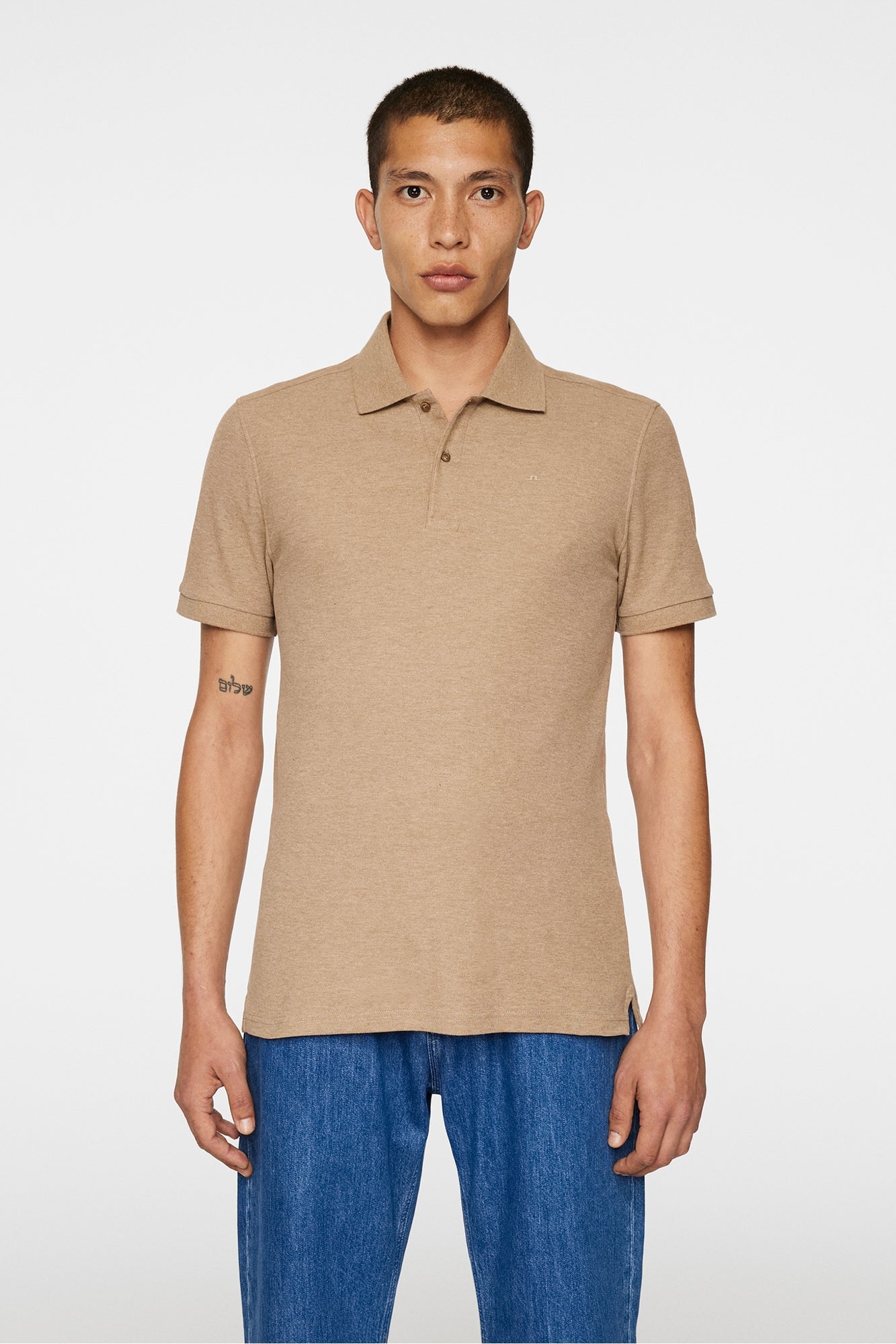 Men | Troy Polo Shirt Seasonal Pique | Tiger Brown Melange