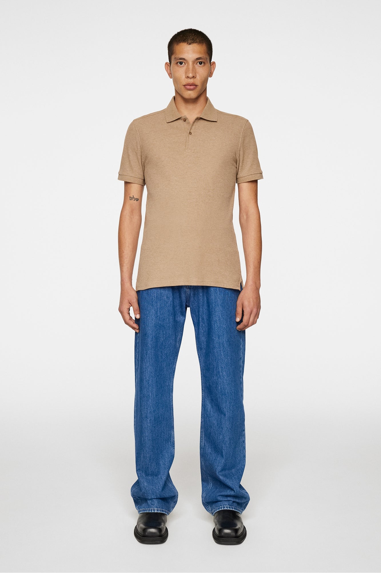 Men | Troy Polo Shirt Seasonal Pique | Tiger Brown Melange