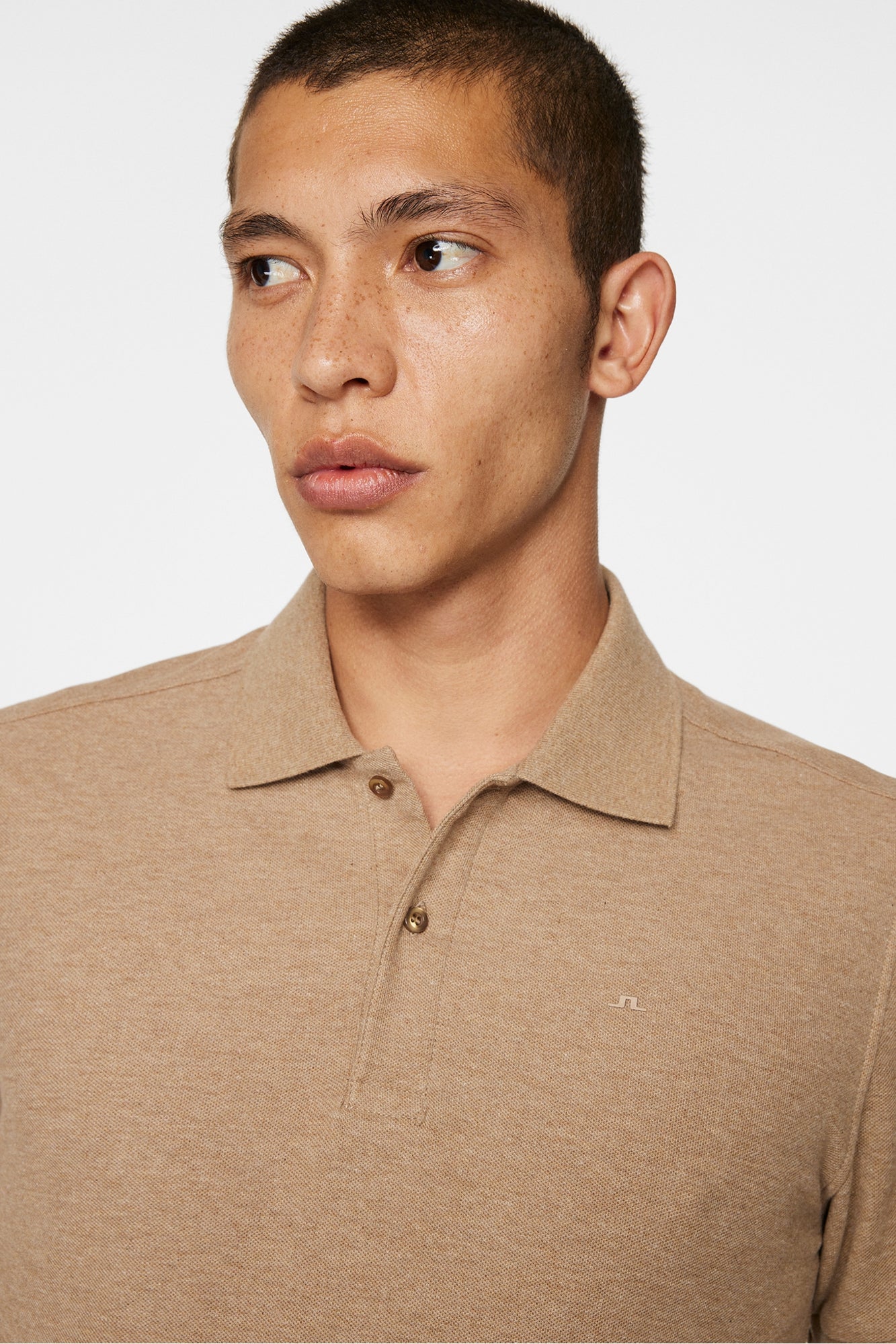 Men | Troy Polo Shirt Seasonal Pique | Tiger Brown Melange