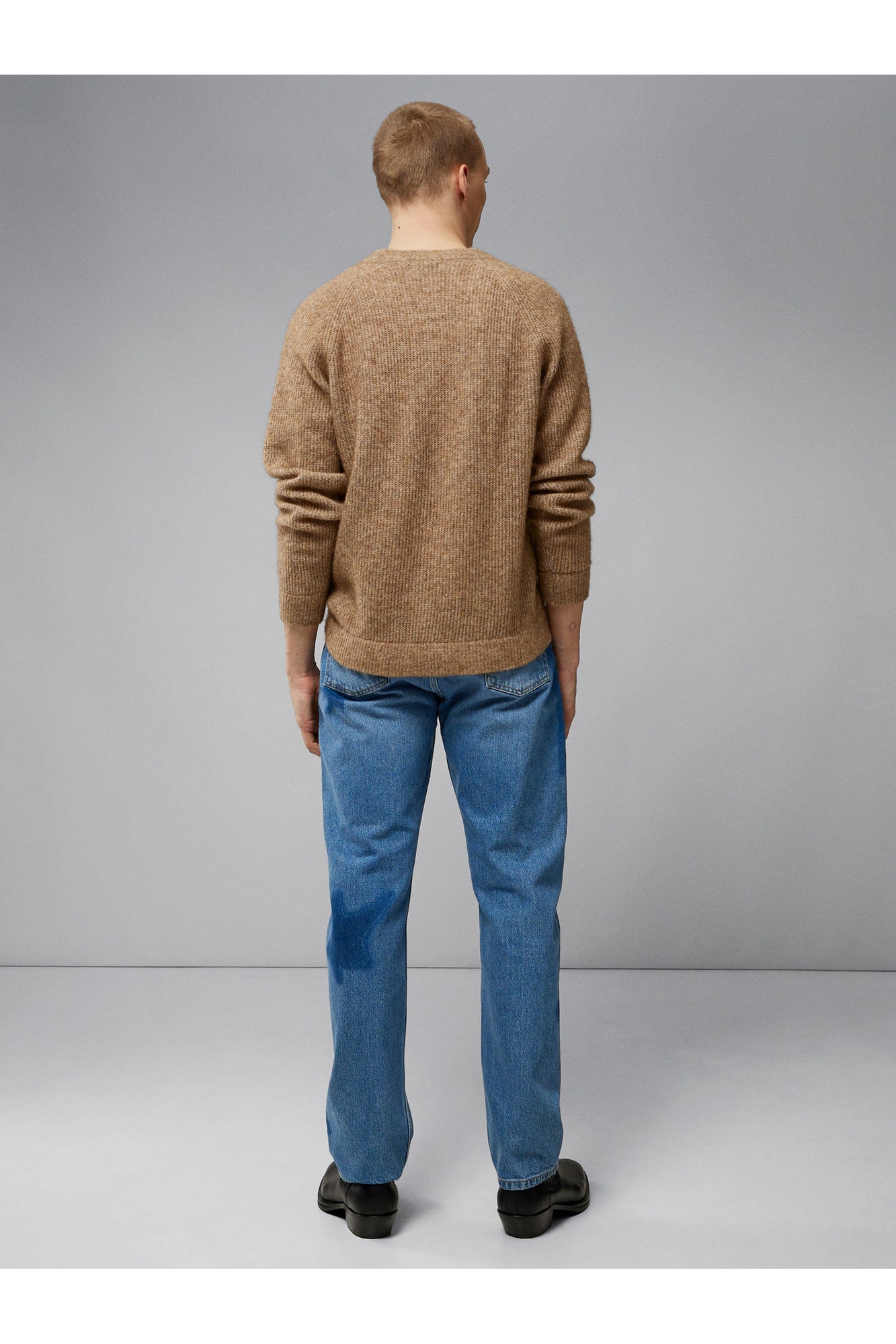 Men | Vance Mohair Blend Creneck | Tiger Brown