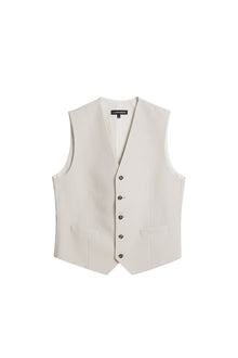 Men | Walid Double Weave Waistcoat | Moonbeam