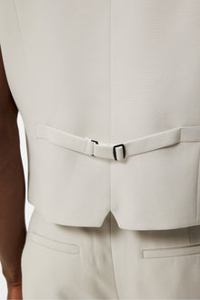 Men | Walid Double Weave Waistcoat | Moonbeam