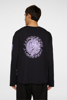 Men | Walsh Ls Print T-Shirt | Black