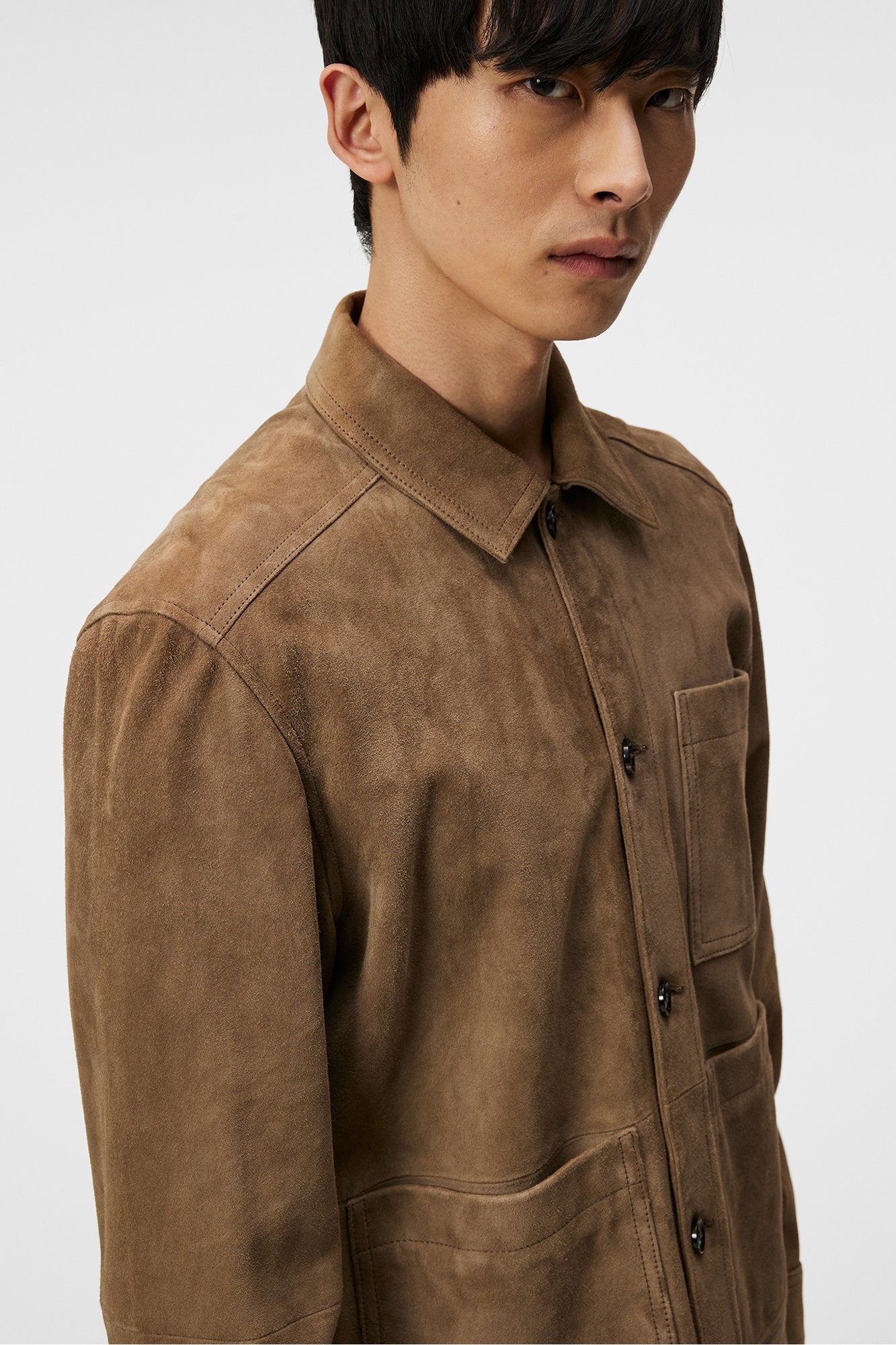 Men | Walt Suede Overshirt | Walnut