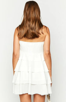 Miller Strapless Mini Dress | White