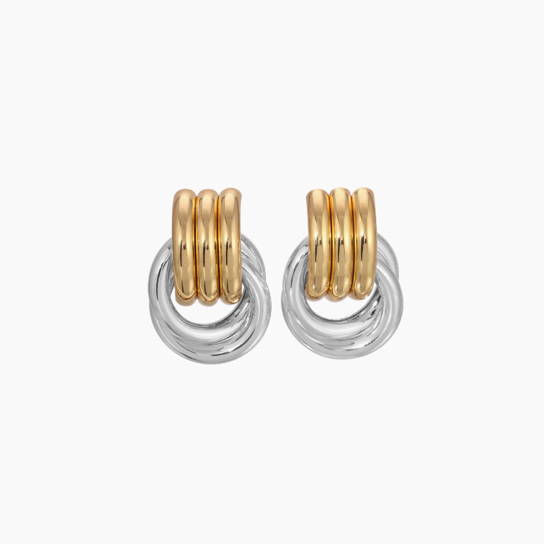 Mini Knot Earrings | Two-Tone