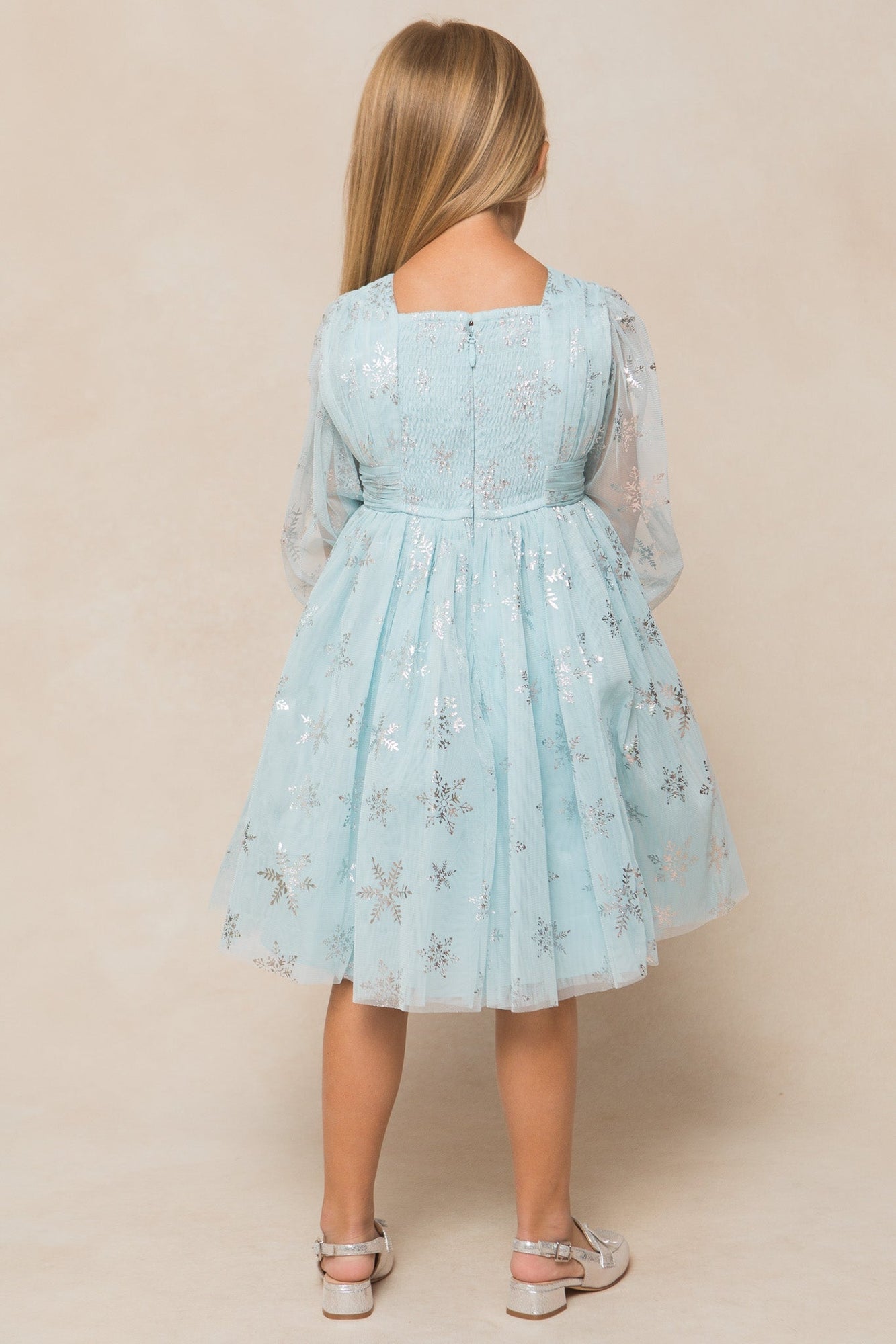 Girls | Mini Snowflake Dress | Blue