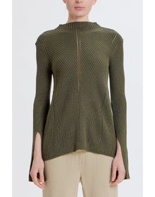 Mock Neck Sweater | Olive