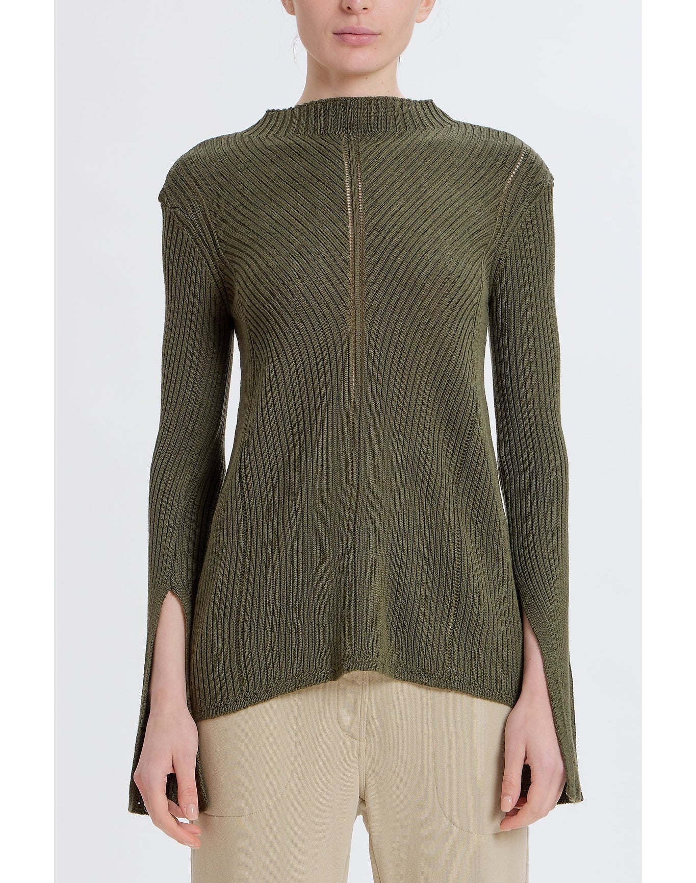 Mock Neck Sweater | Olive