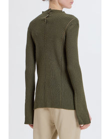 Mock Neck Sweater | Olive