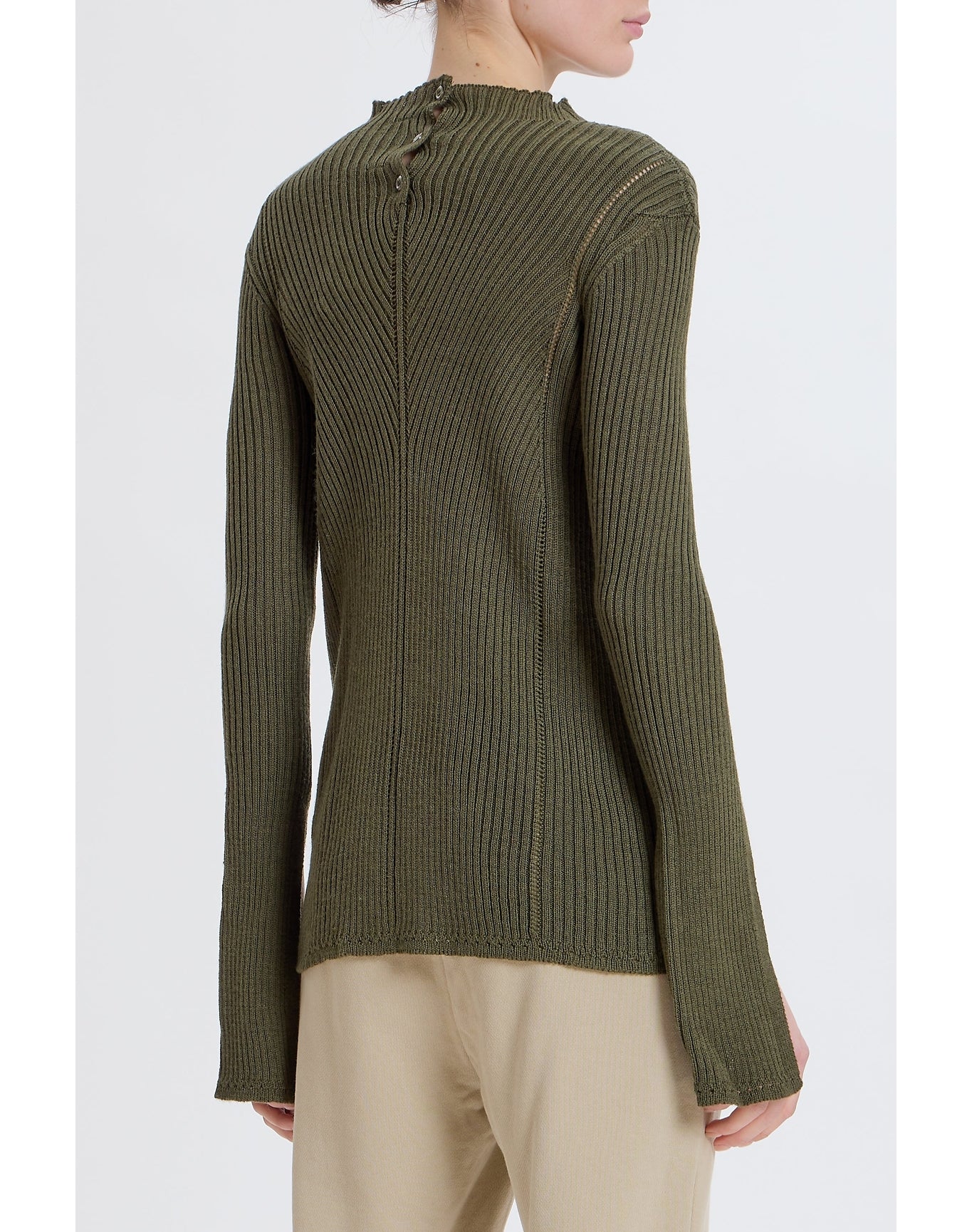 Mock Neck Sweater | Olive