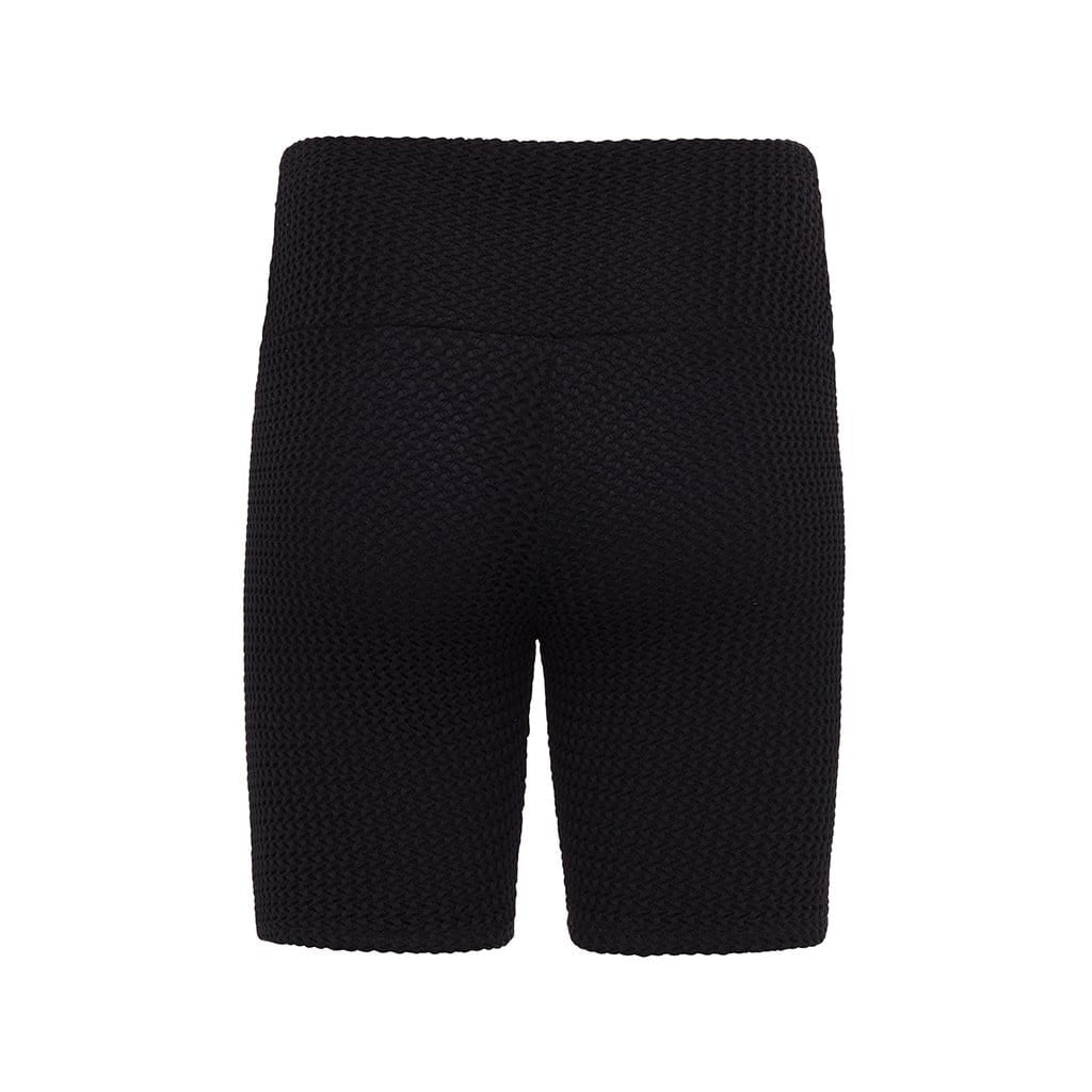 Midi Bike Short | Black Crochet