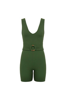 Kim Onesie | Olive Micro Scrunch