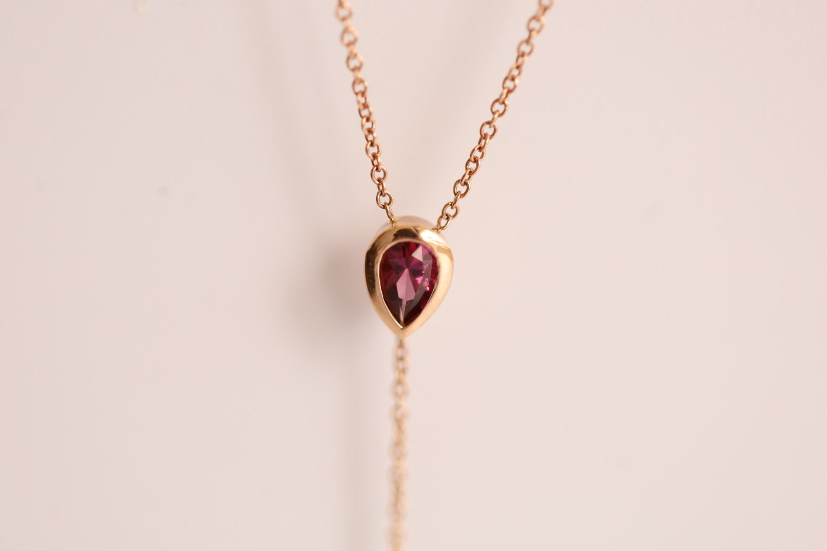 Women | Spinel Stillwater Lariat | 14k Rose Gold - Red Spinel