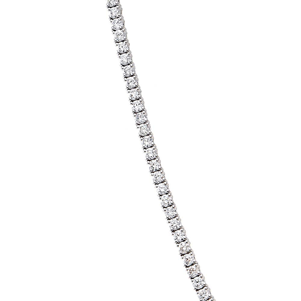  Lab Grown Diamond Four Prong Tennis Necklace 14K - Adina's Jewels