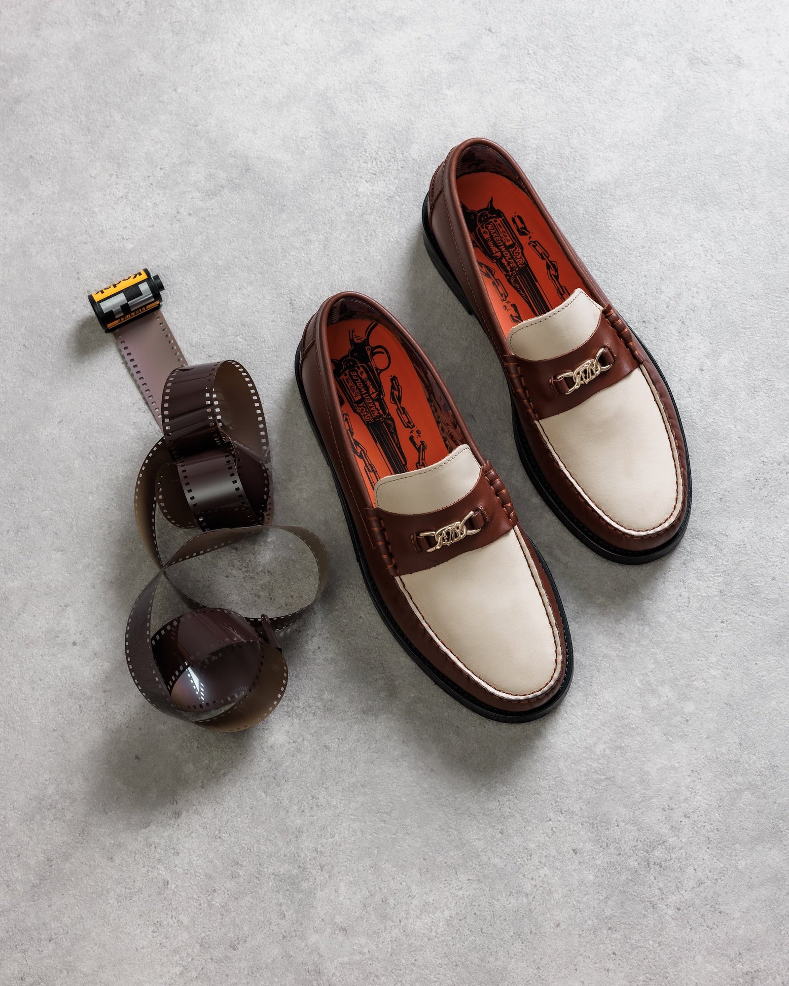 Mens | Roma Leather Loafer | Chestnut/Cream