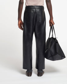 Ferre Regenerated Leather Pants | Black