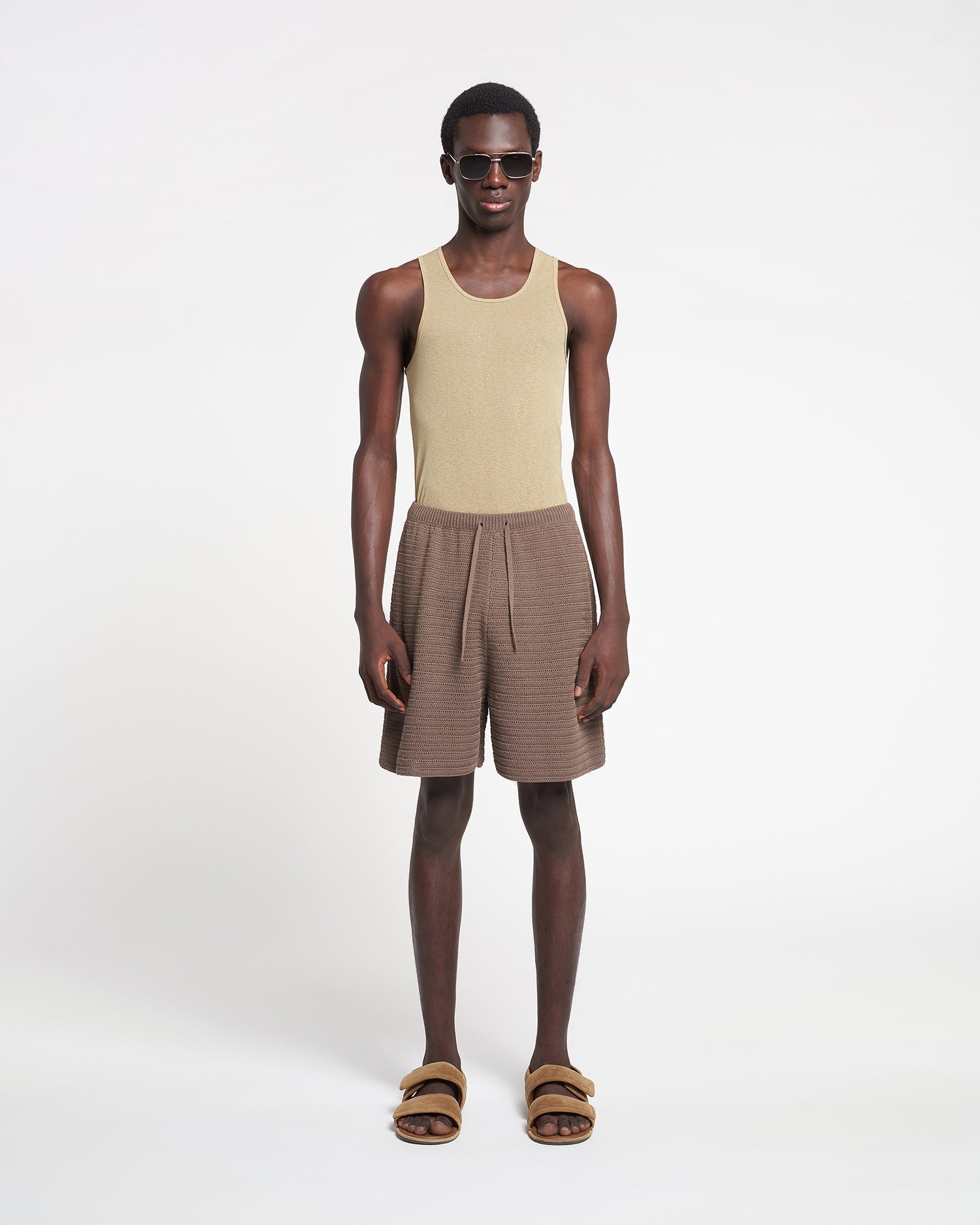 Levon Mesh-Jersey Tank Top | Pale Olive