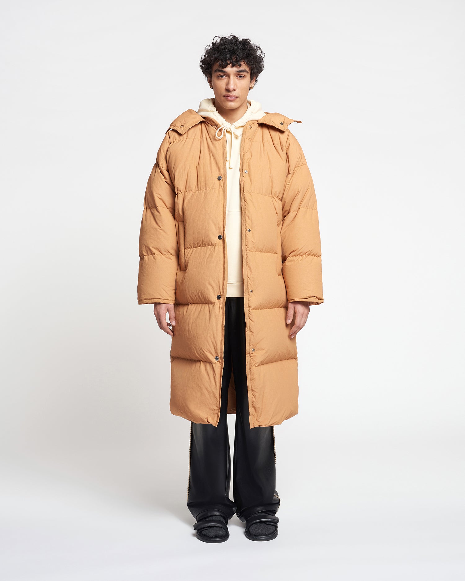 Riva Tech Poplin Puffer Coat | Biscuit