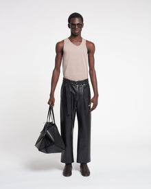 Ferre Regenerated Leather Pants | Black