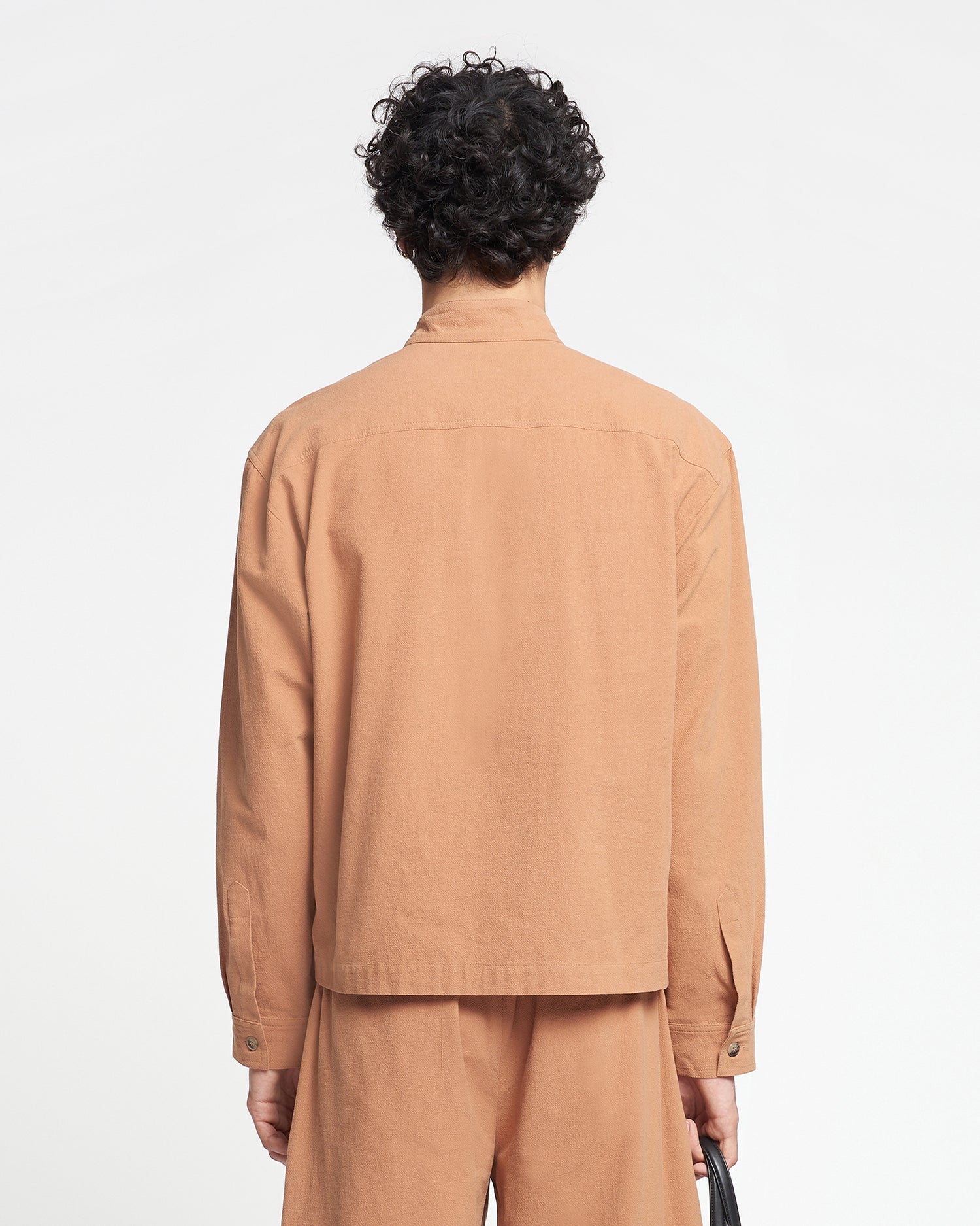 Abbas Washed-Calico Shirt | Rust