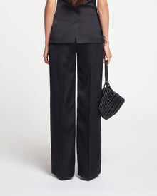 Lanai Tailored Tech-Satin Pants | Black