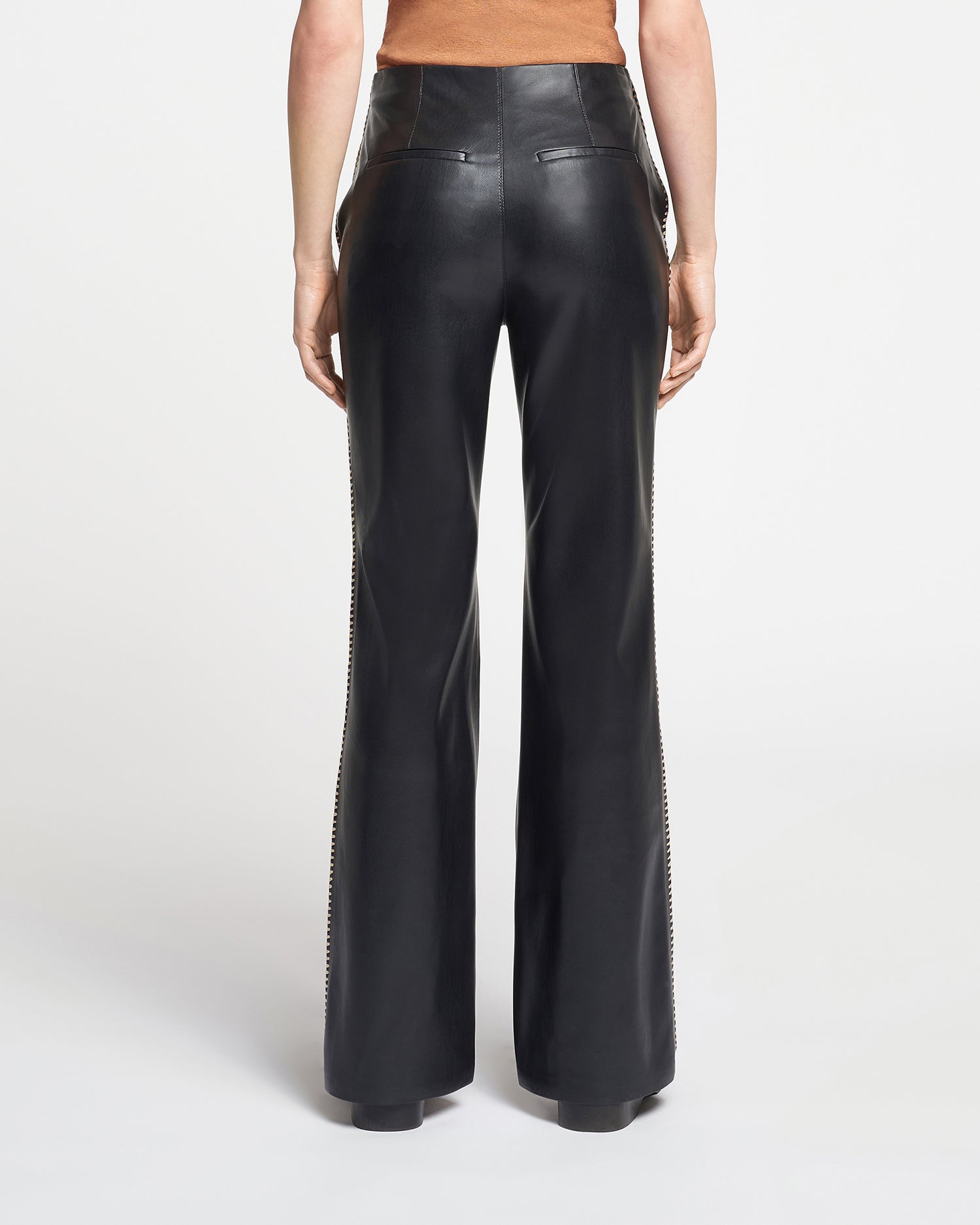 Womens | Manola Okobor Alt-Leather Pants | Black