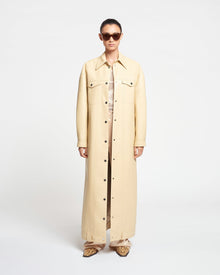 Keano Regenerated Leather Coat | Vintage Creme