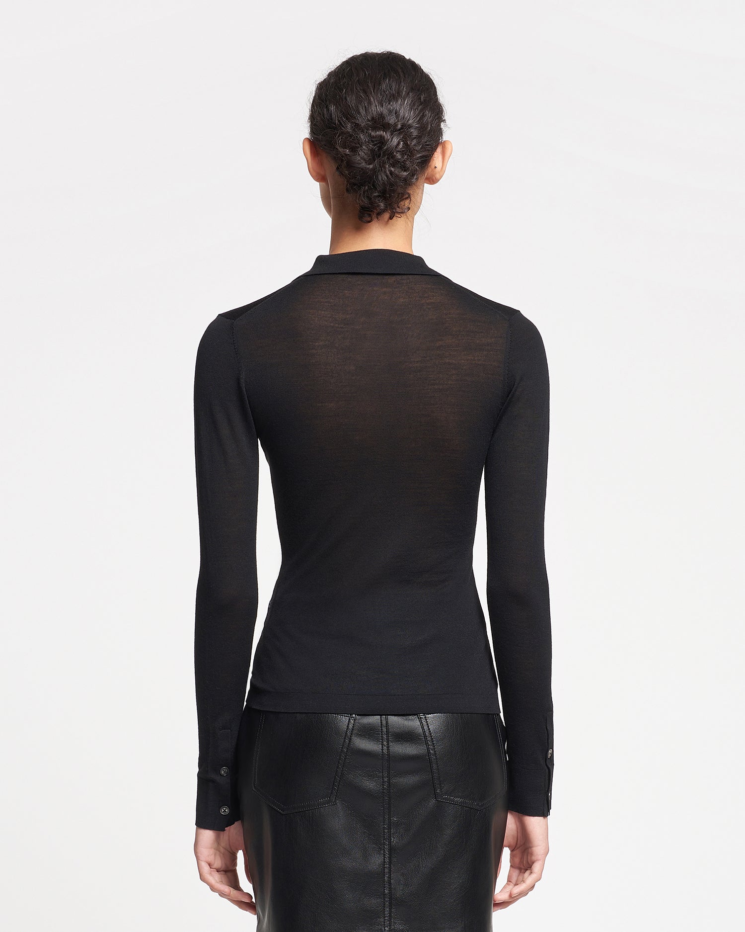 Thalia Superfine Merino Cardigan | Black