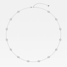 3.00 CT Round Lab-Grown Diamond | Station Necklace | 14K White Gold | F Color | VS Clarity