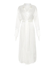 Nettle Fringed Shirt Dress | Ivory