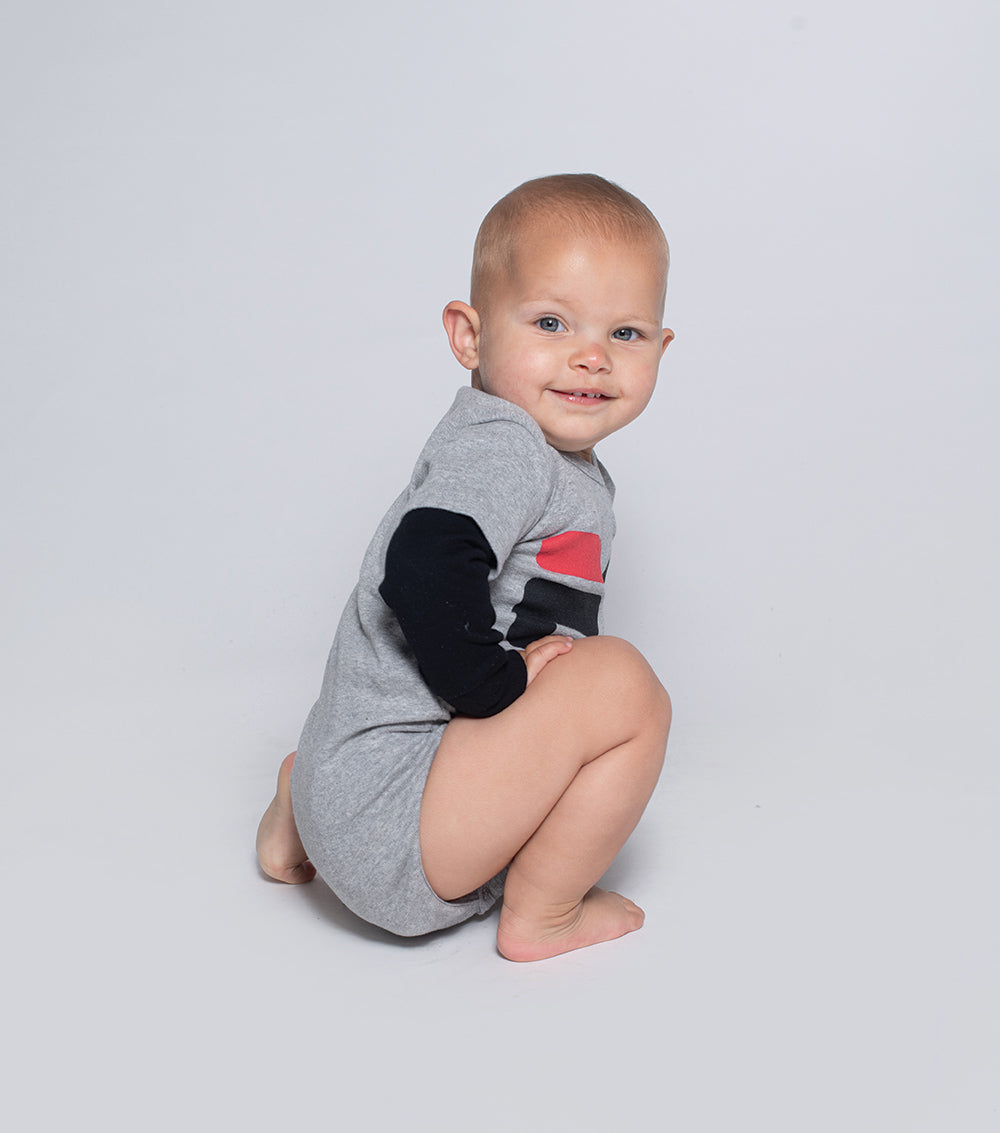 Kid | Fn Onesie | Heather Grey